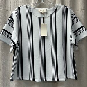 Mellow day/NWT/ Black and White Striped Women's Top/size S